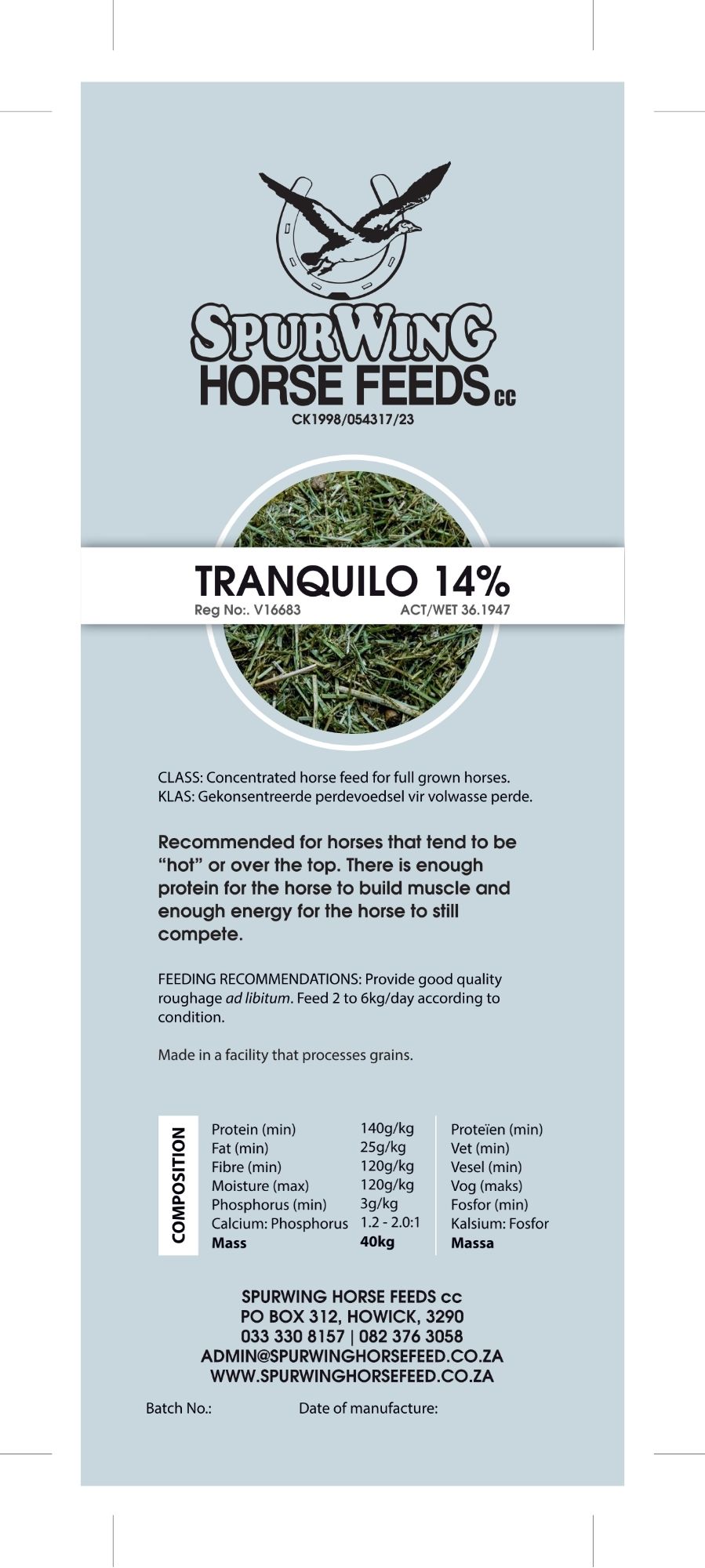 Spurwing Tranquillo Meal